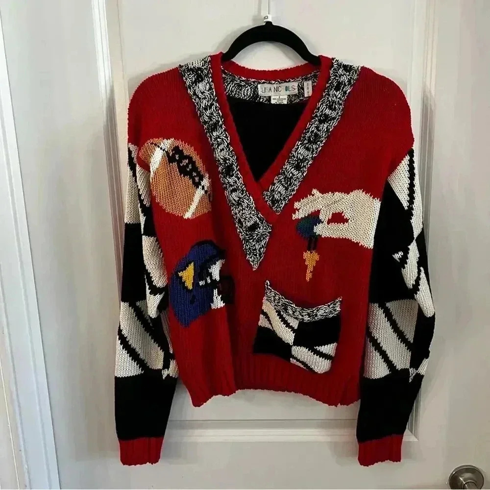 963 Lisa Nichols  Football Sweetheart Couple Pullover Heavy Sweater Taylor Swift - Picture 2 of 6